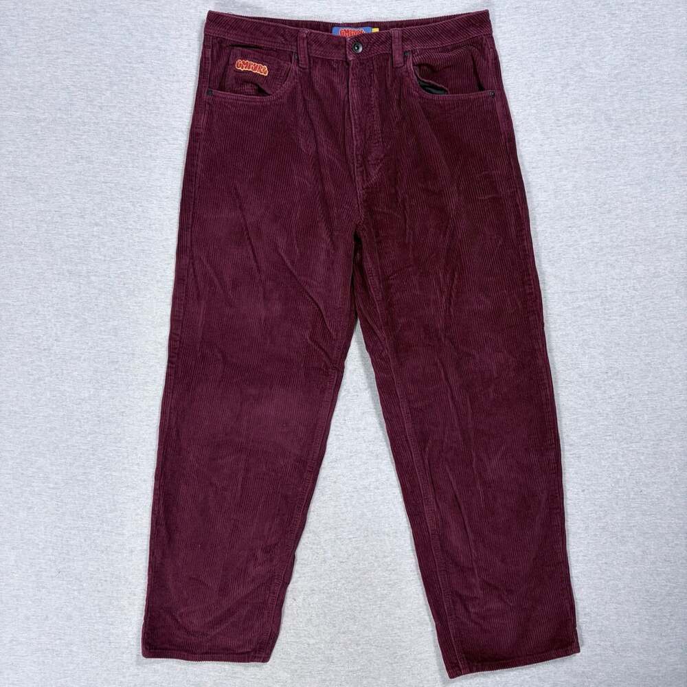 Empyre Relax Corduroy Skate Pants Mens Size 34 Burgundy